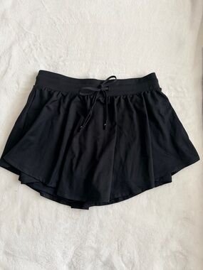 Fabletics Black Athletic Skort with Drawstring Waist
